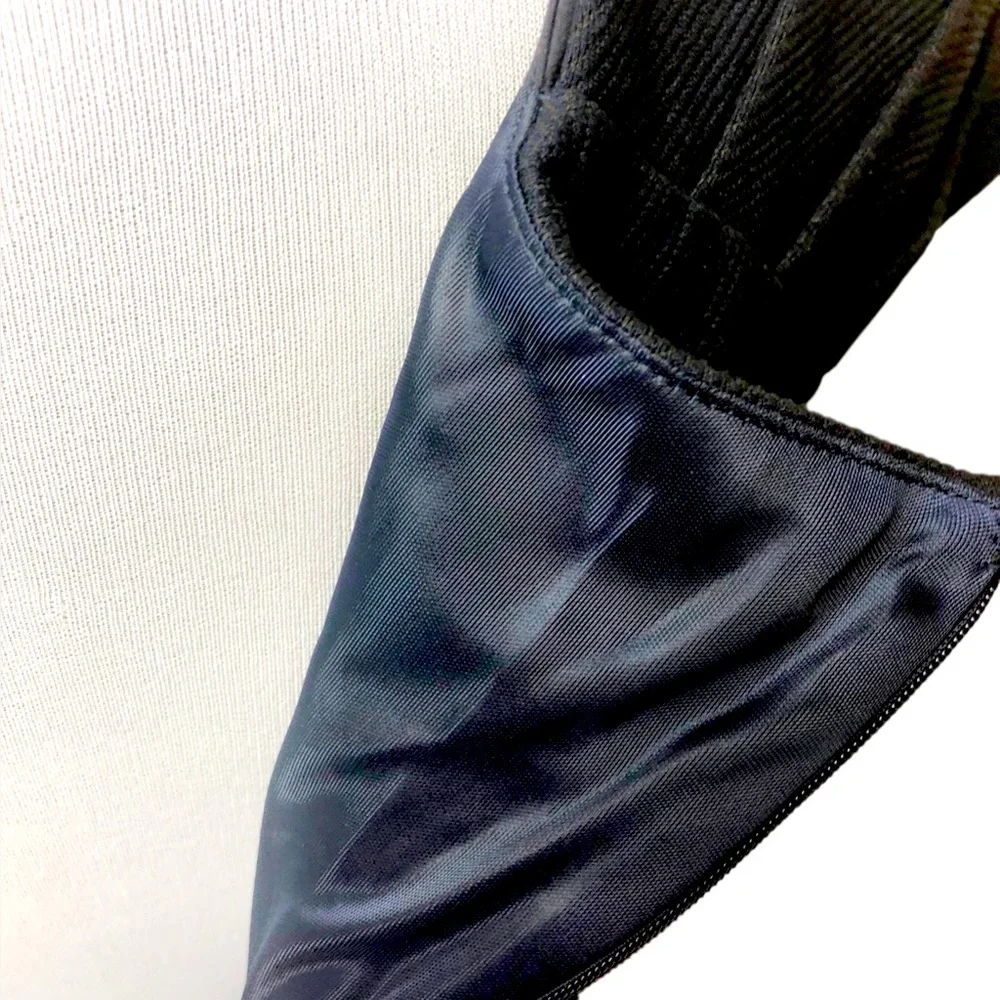 Mango Suit Navy Blue Sheath Corporate Dress Zips Lined Knee Length Size M/8 NEW - Picture 7 of 15